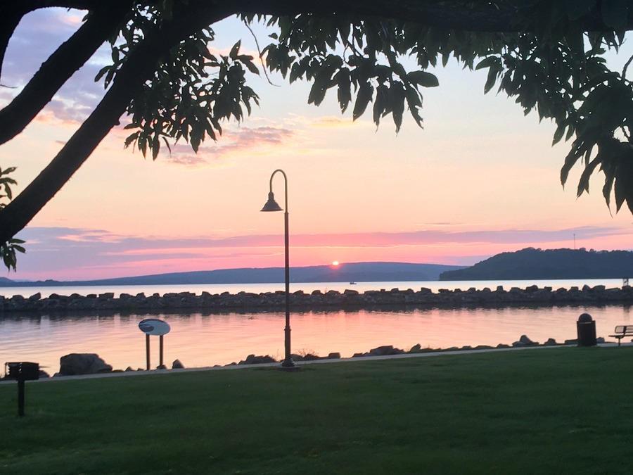 sunset at a lake